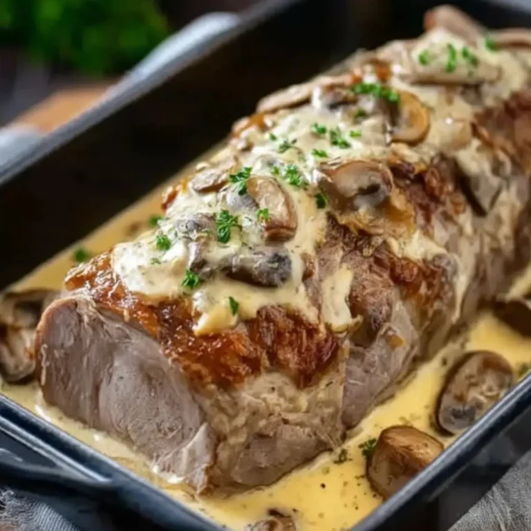 Camembert pork roast