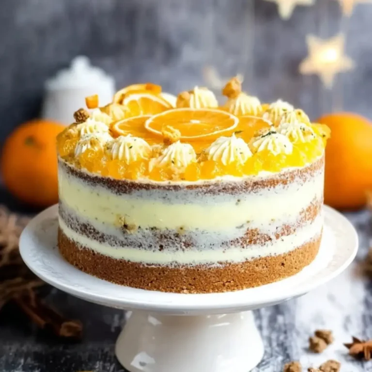 Mandarin cake with speculoos