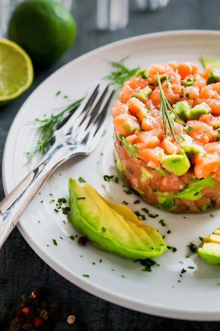 Salmon tartare with avocado