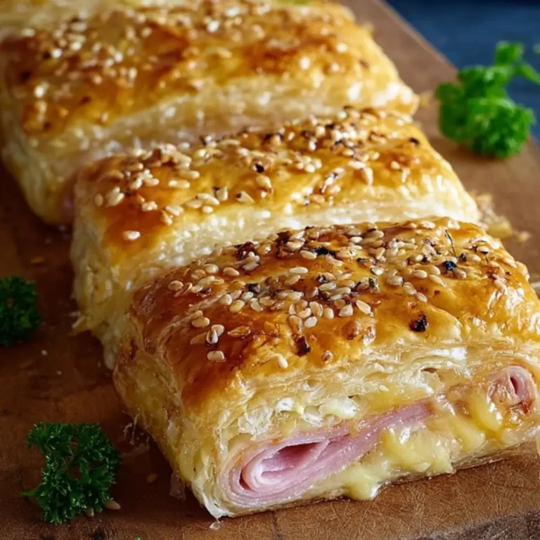 Blätterteig mit Schinken und Käse