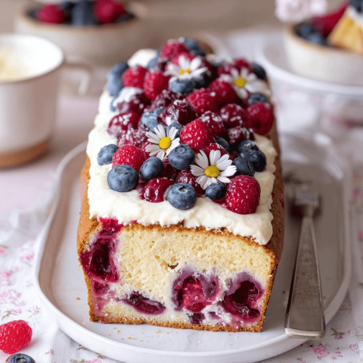 Beerenkuchen mit Cheesecakefüllung
