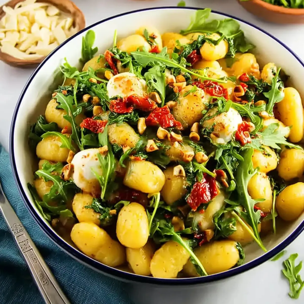 Gnocchi-Salat mit Mozzarella und Rucola