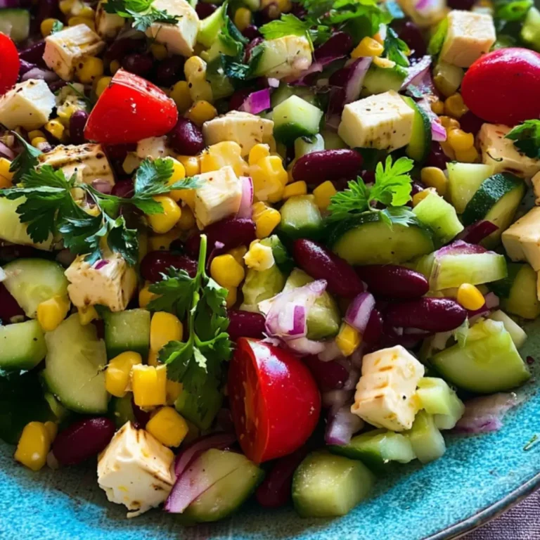 Grillsalat mit Hirtenkäse – schnell & gesund