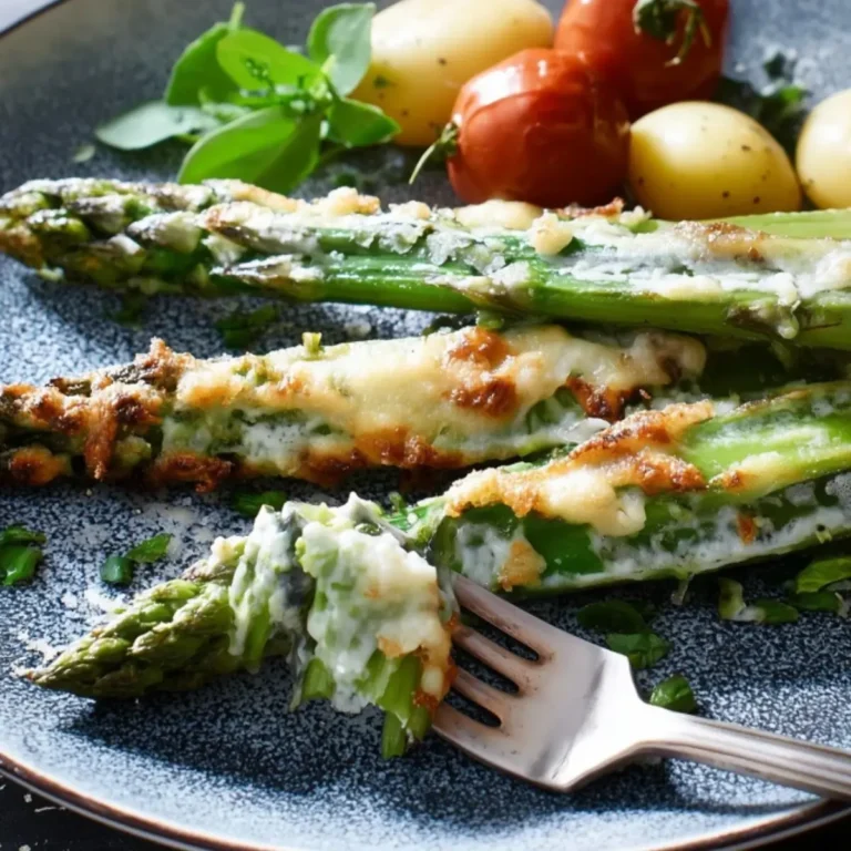 Grüner Spargel mit Parmesan-Kruste