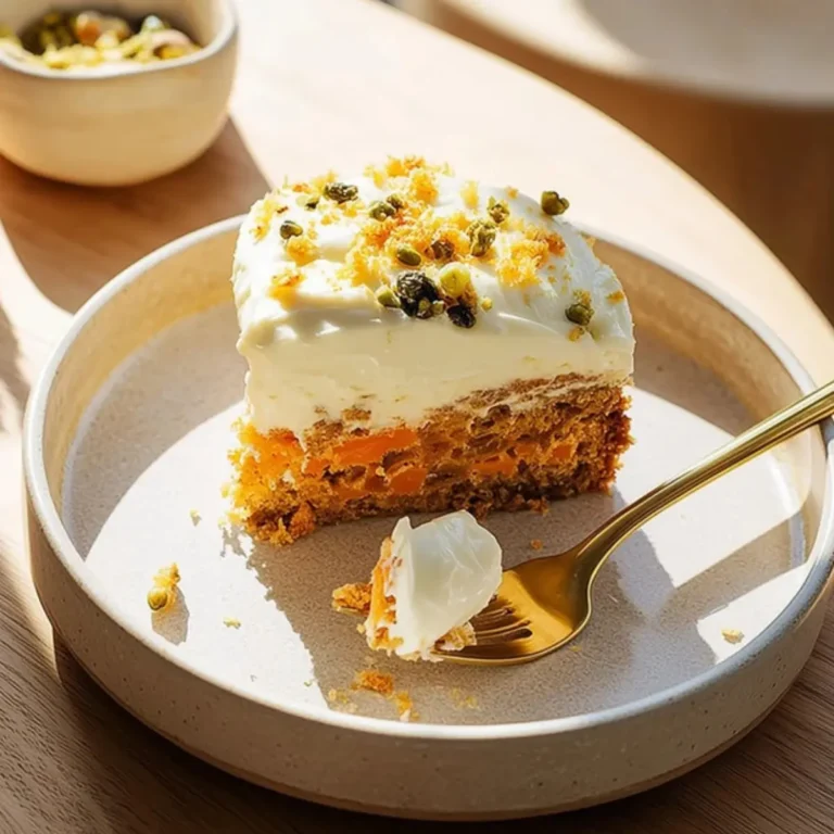 Karottenkuchen mit weißer Schokocreme