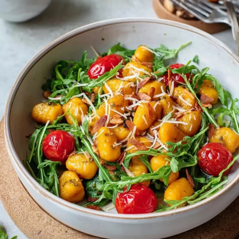 Knuspriger Gnocchi-Salat mit Pesto