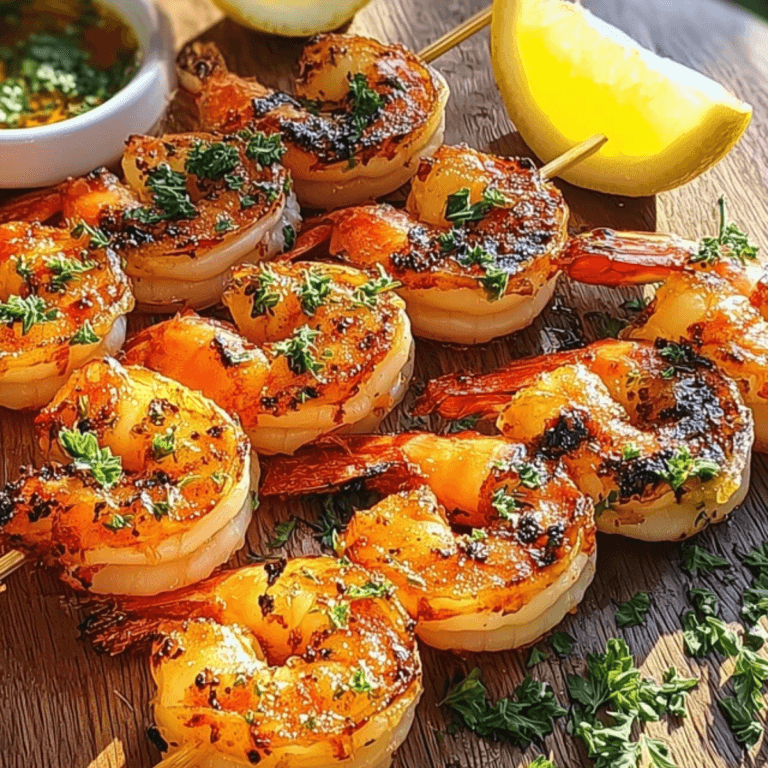 Marinierte gegrillte Garnelen