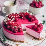 No Bake Himbeer-Käsekuchen-Torte