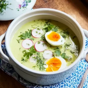5 Kräutersuppe mit Ei