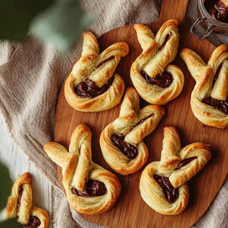Blätterteig Hasen mit Nutella