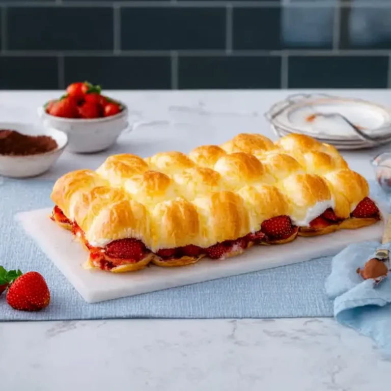 Blätterteigkuchen mit Erdbeeren aus dem Eierkarton
