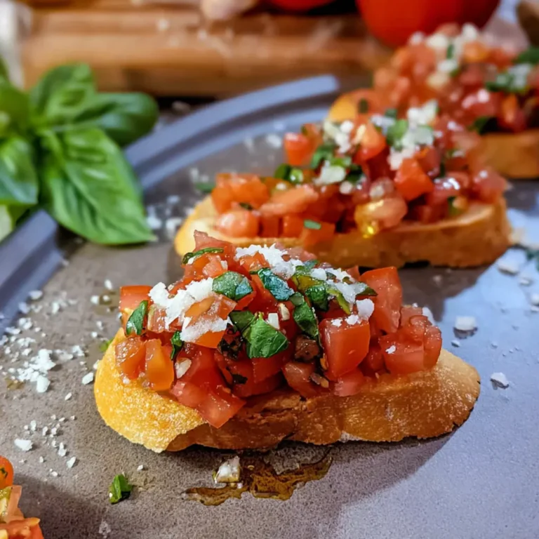 Bruschetta mit Tomaten und Knoblauchöl
