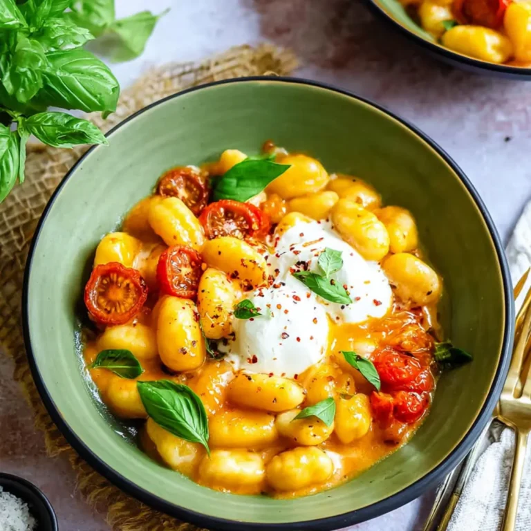 Cremige Tomaten Gnocchi mit Burrata
