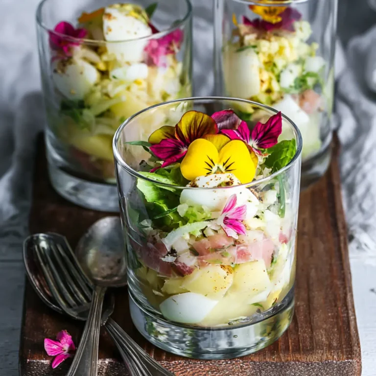 Eier Salat im Glas