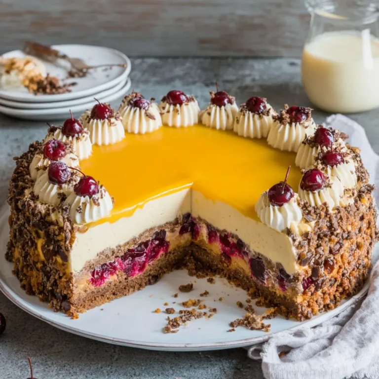 Eierlikörtorte mit Kirschen