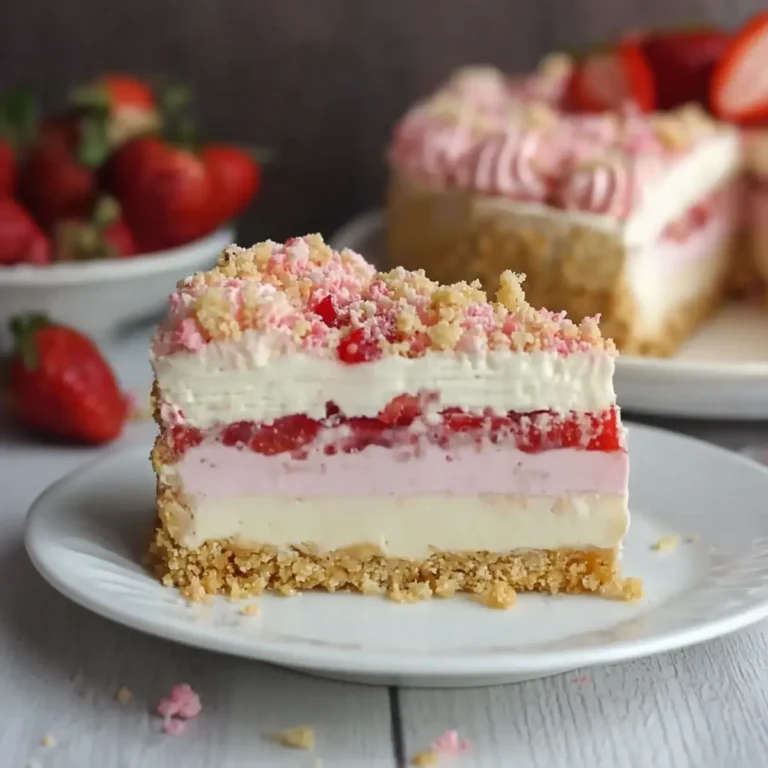 Erdbeer Crunch Käsekuchen