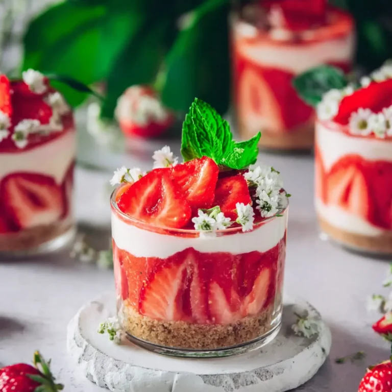 Erdbeer Dessert im Glas