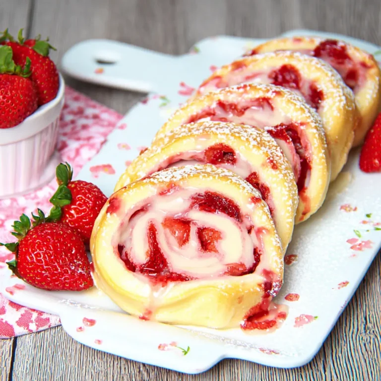 Erdbeer Pudding Schnecken