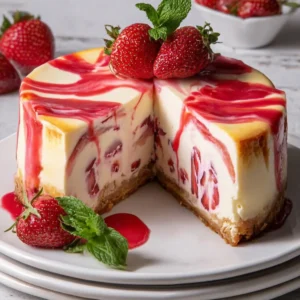 Erdbeer Schoko Strudel Käsekuchen