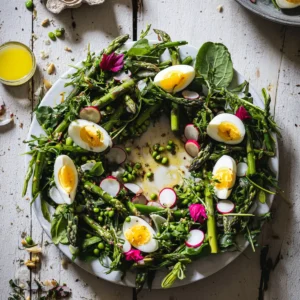 Frühlingsalat mit Spargel und Ei