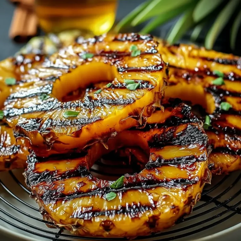 Gegrillte Ananas mit Honig & Zimt