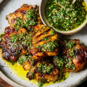 Gegrillte Chimichurri Hähnchenschenkel