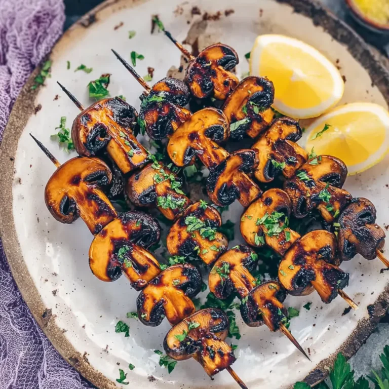 Gegrillte Pilz Spieße