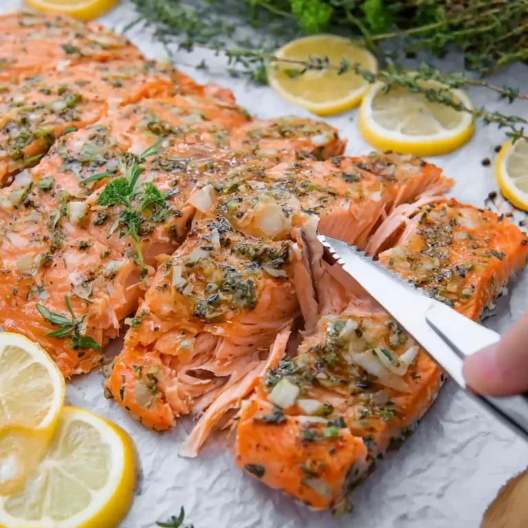 Gegrillter Lachs mit mediterraner Marinade