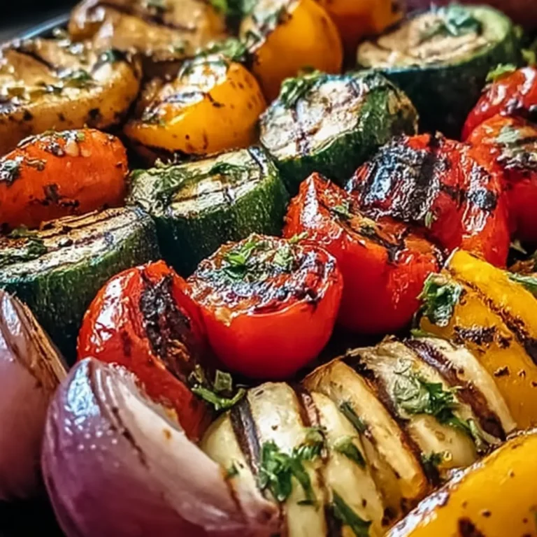 Gegrilltes Gemüse mit Knoblauch und Kräutern