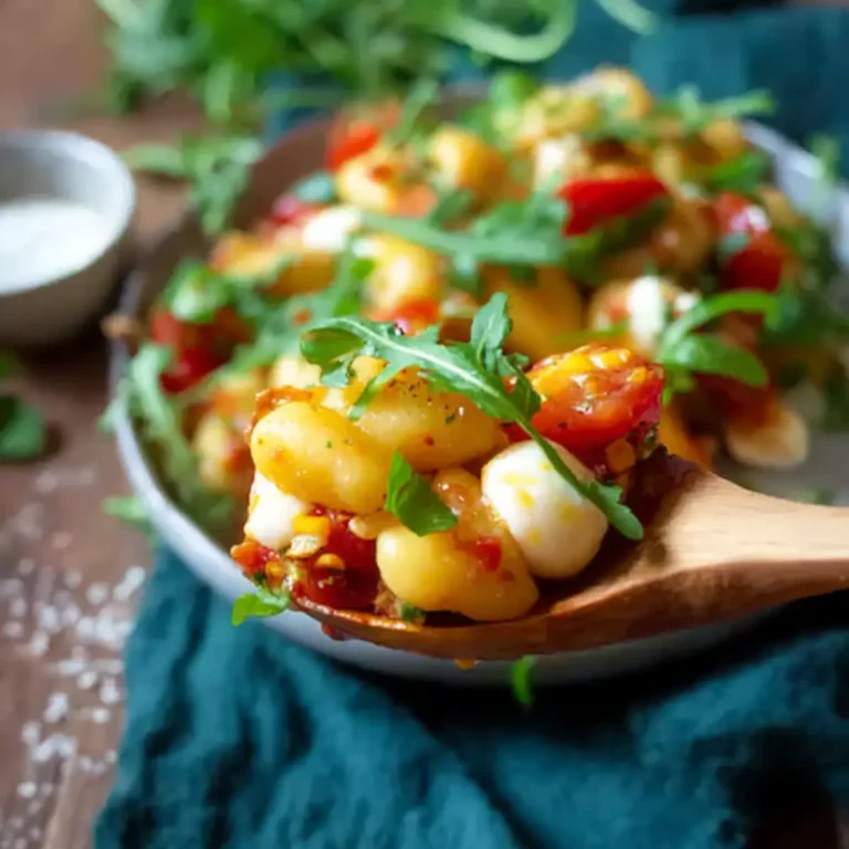 Gnocchi Salat mit Tomate & Mozzarella