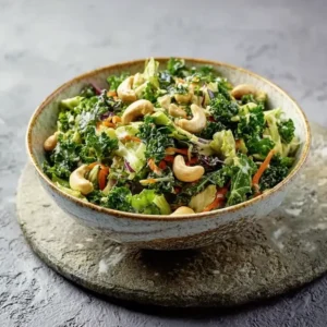 Grünkohlsalat mit Cashewkernen