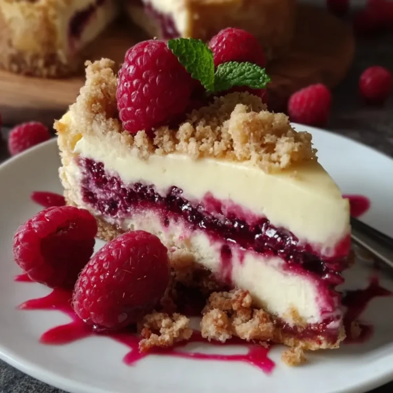 Himbeer Käsekuchen mit Streuseln