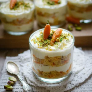 Karottenkuchen im Glas