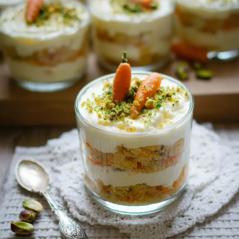 Karottenkuchen im Glas