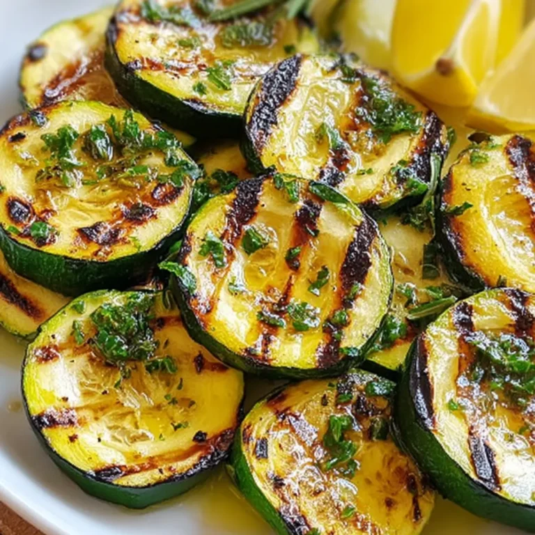 Knoblauch Kräuter Gegrillte Zucchini