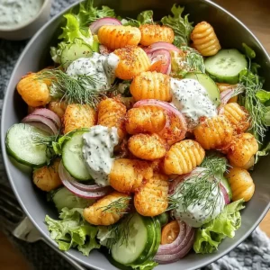 Knuspriger Gnocchi Salat