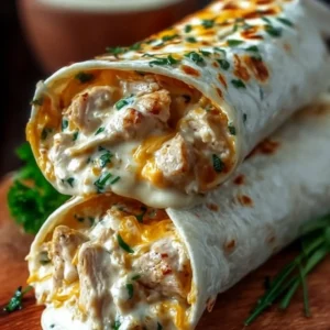 Käse Knoblauch Hähnchen Wraps