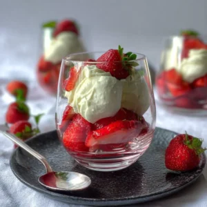 Marinierte Erdbeeren mit Mascarponecreme
