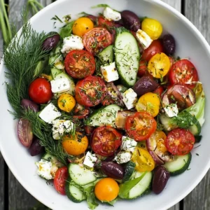Mediterraner Salat zum Grillen