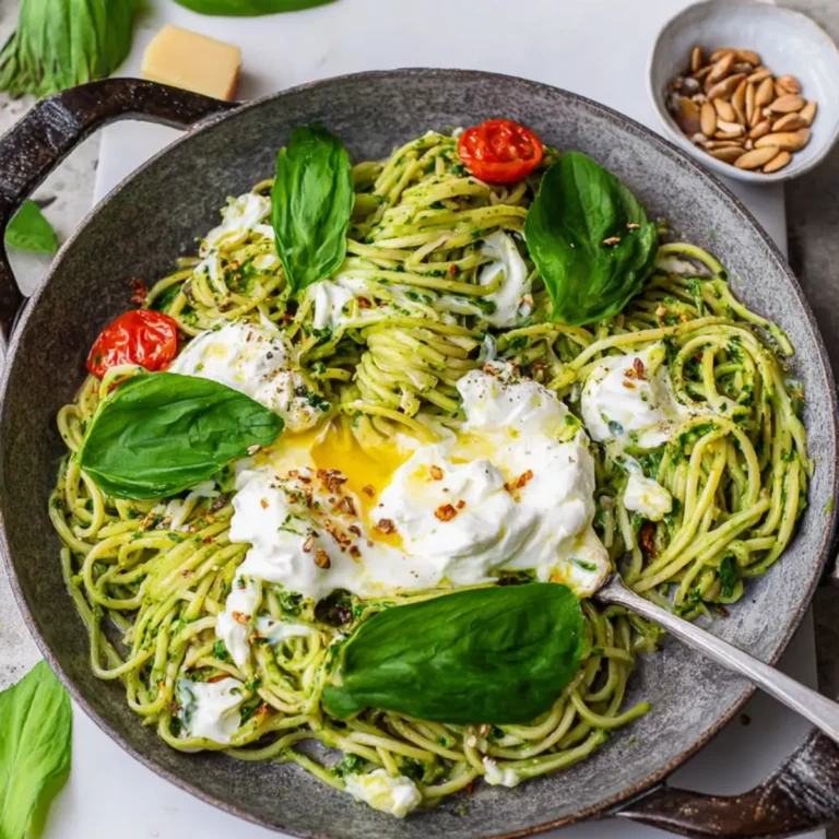 Nudeln mit Bärlauch & Burrata