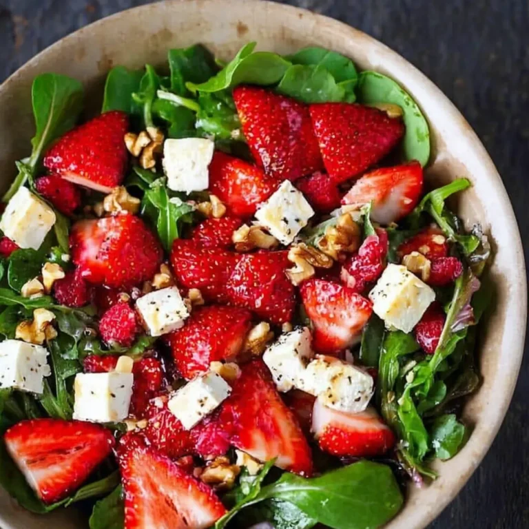 Salat mit Erdbeeren