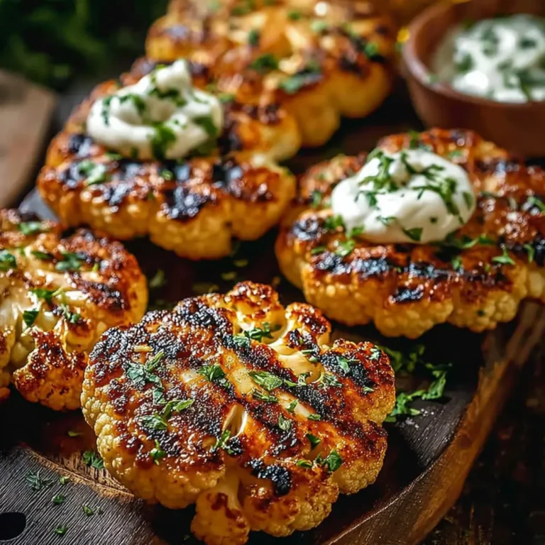 Scharfe Gegrillte Blumenkohlsteaks