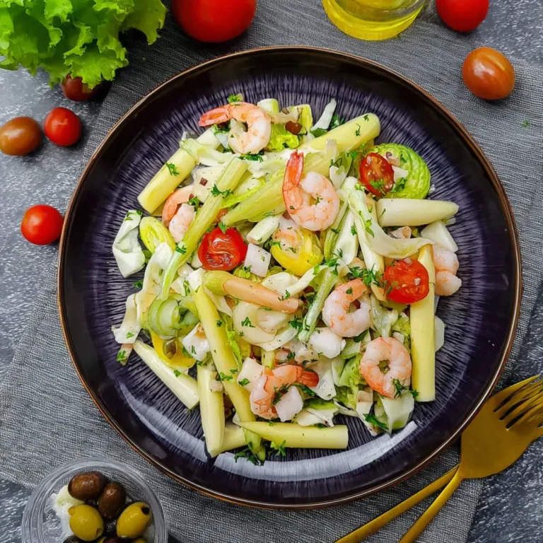 Spargelsalat mit Garnelen