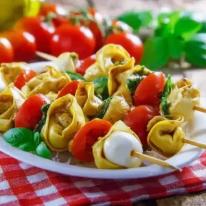 Tortellini Spieße Tomate Mozzarella