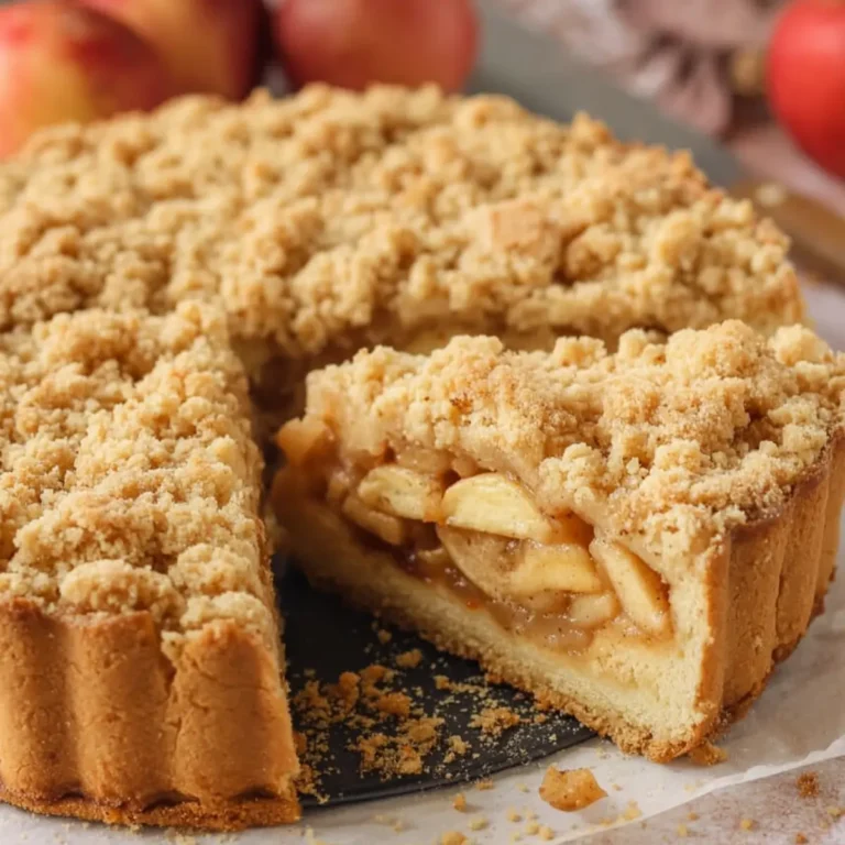 Veganer Apfelkuchen mit Zimtstreuseln