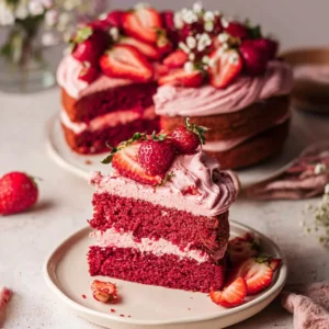 Veganer Erdbeerkuchen