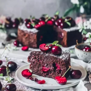 Veganer Schoko Kirsch Kuchen