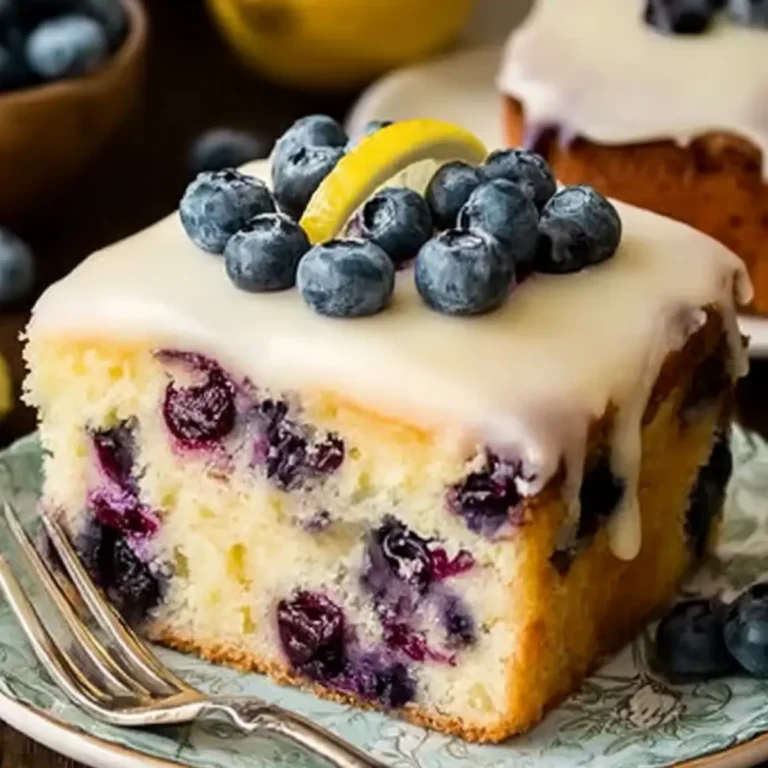 Zitronen Blaubeer Kuchen