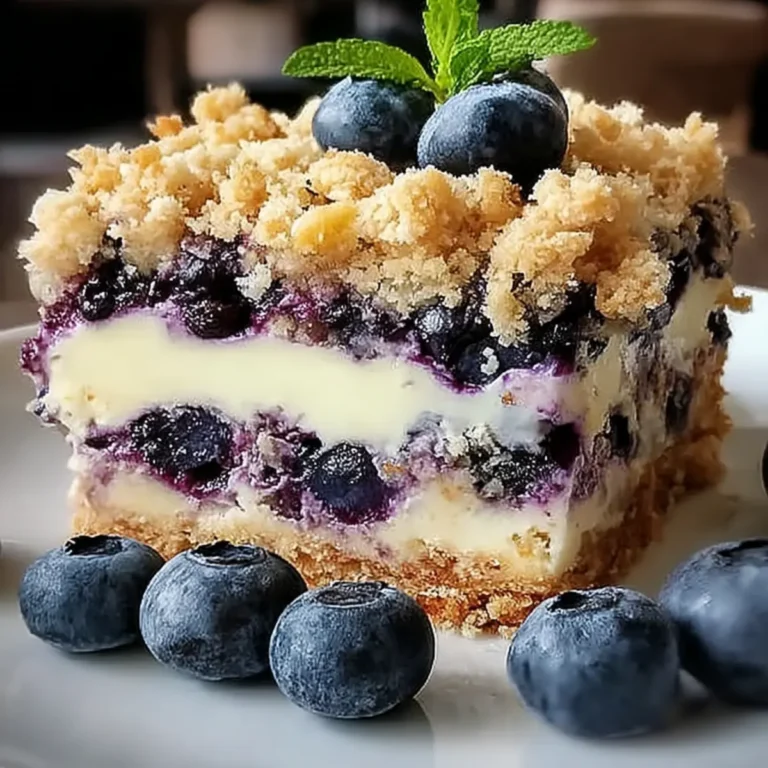 Blaubeer Zitronen Crumble Kuchen
