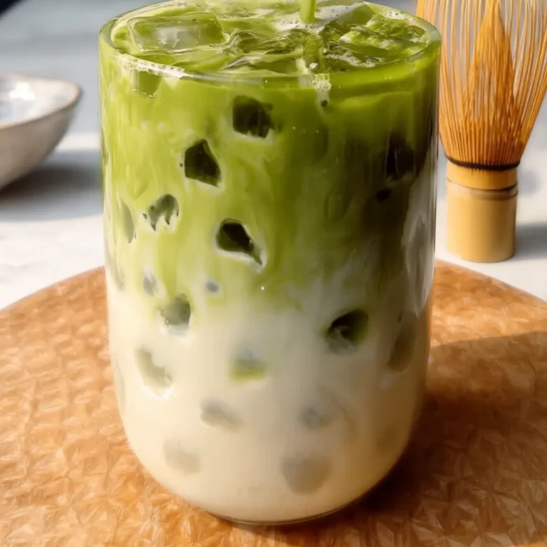 Brauner Zucker Vanille Eis Matcha Latte